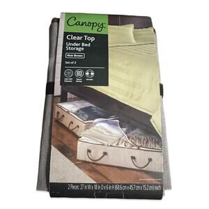 Canopy Clear Top Under Bed Storage Set of 2  27x18x6 NWT